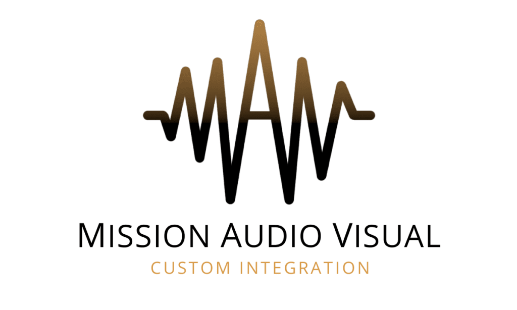 Mission Audio Visual Installers Logo - Mission Audio Visual Mission Audio Visual Kelowna Business Logo; Providing Custom Audio Video Installations, Smart Home Automation, Custom Home Theatre and Residential Security with Text That Reads Mission Audio Visual Custom Integration
