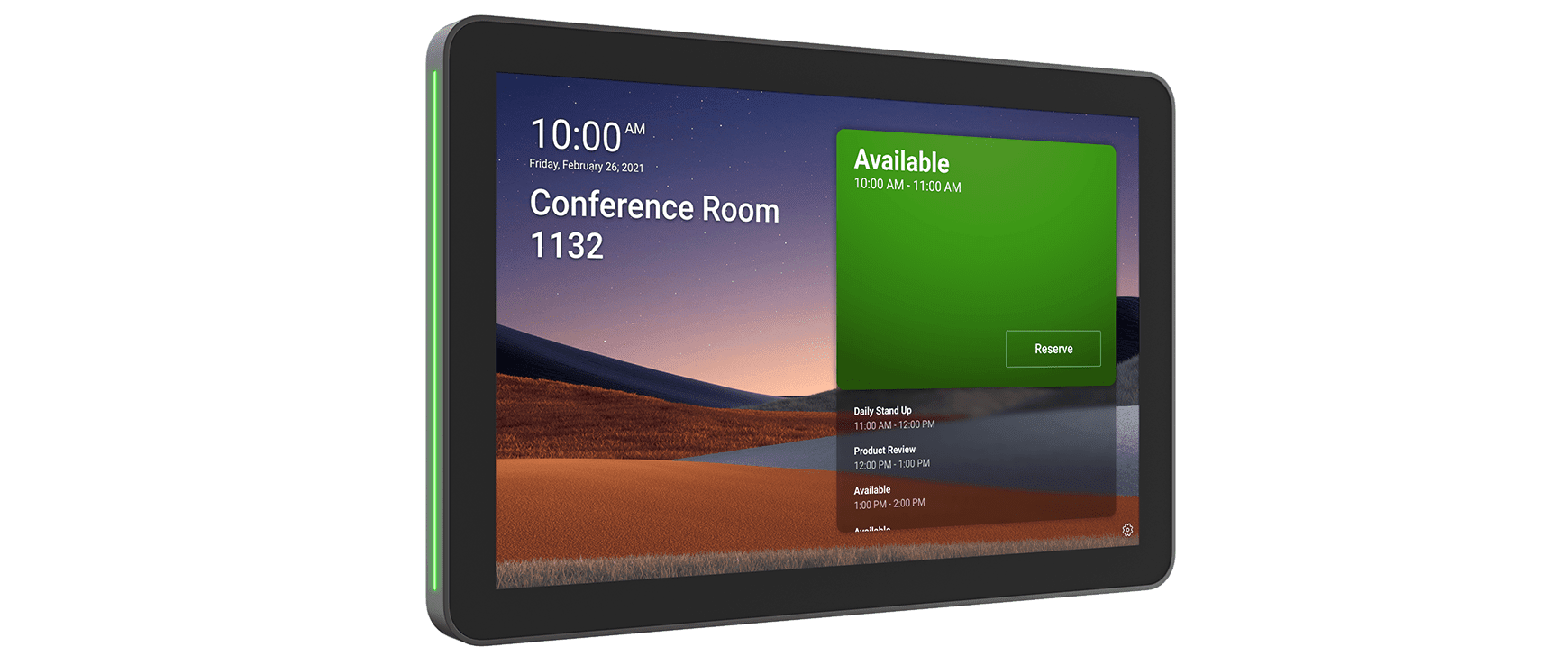 Microsoft meeting room touch controller, available display.